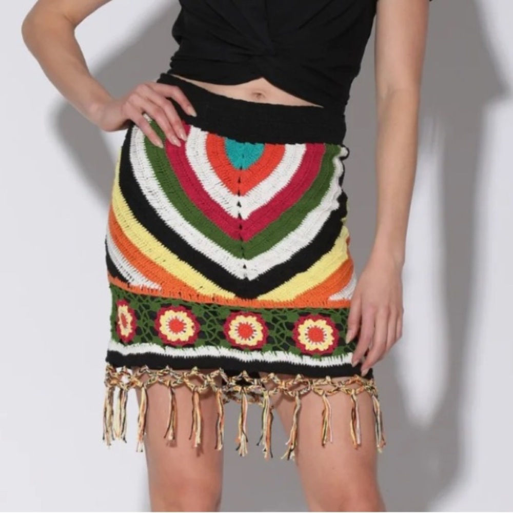 Walter Baker Crochet Skirt